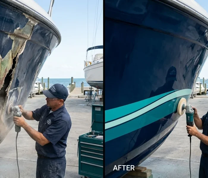 Boat Repair Miami Beach - Before & After 2